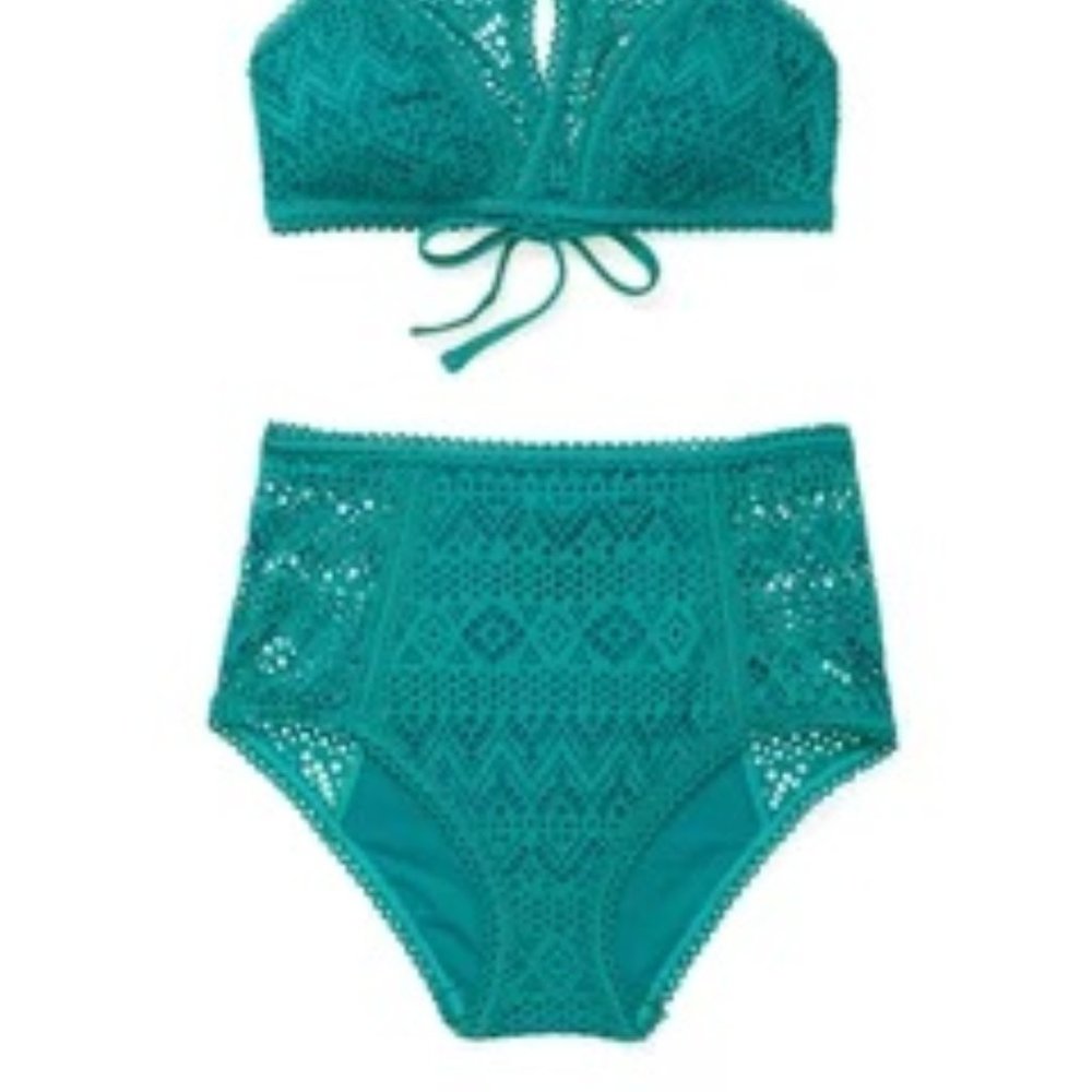 Adore Me Teal High Waisted Swimsuit *Bottoms Only* Size Small *** NWT ***
